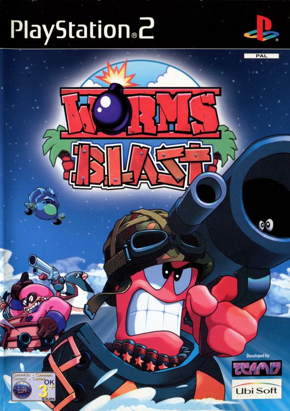 Worms Blast box art for Playstation 2